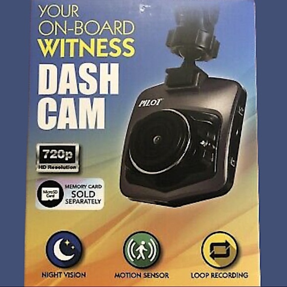 Pilot Your On Board Witness Dash Cam 720p HD Resolution Brand new never used